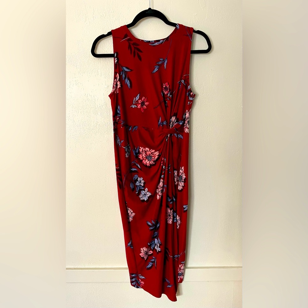 Sleeveless Red Floral Nine Britton Dress- Size M